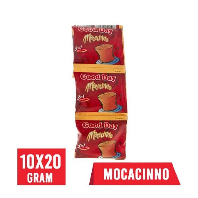 

Good Day Mocacinno Kopi Instan 20g (isi 10 pcs )