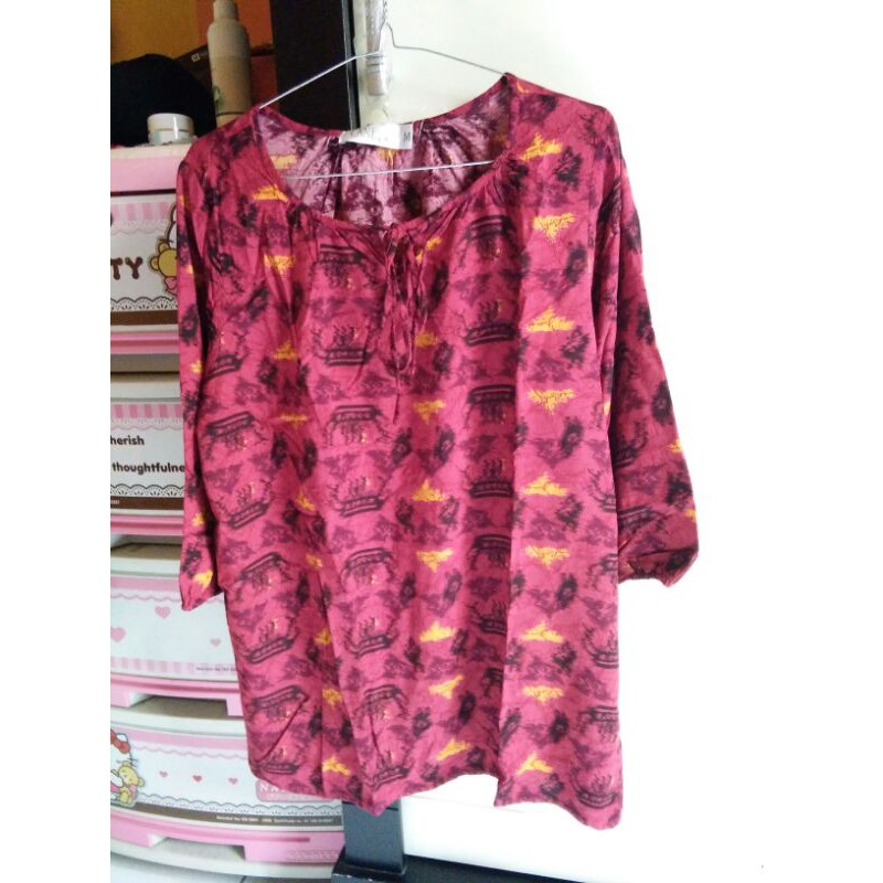 blouse batik Lengan panjang semi new M