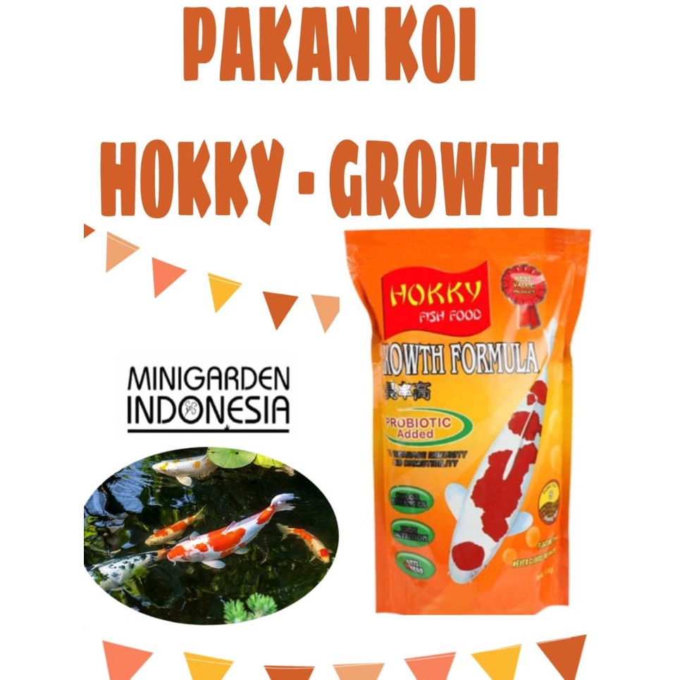 HOKKY KOI GROWTH FORMULA 1 KG PAKAN PELLET PELET MAKANAN IKAN HIAS L