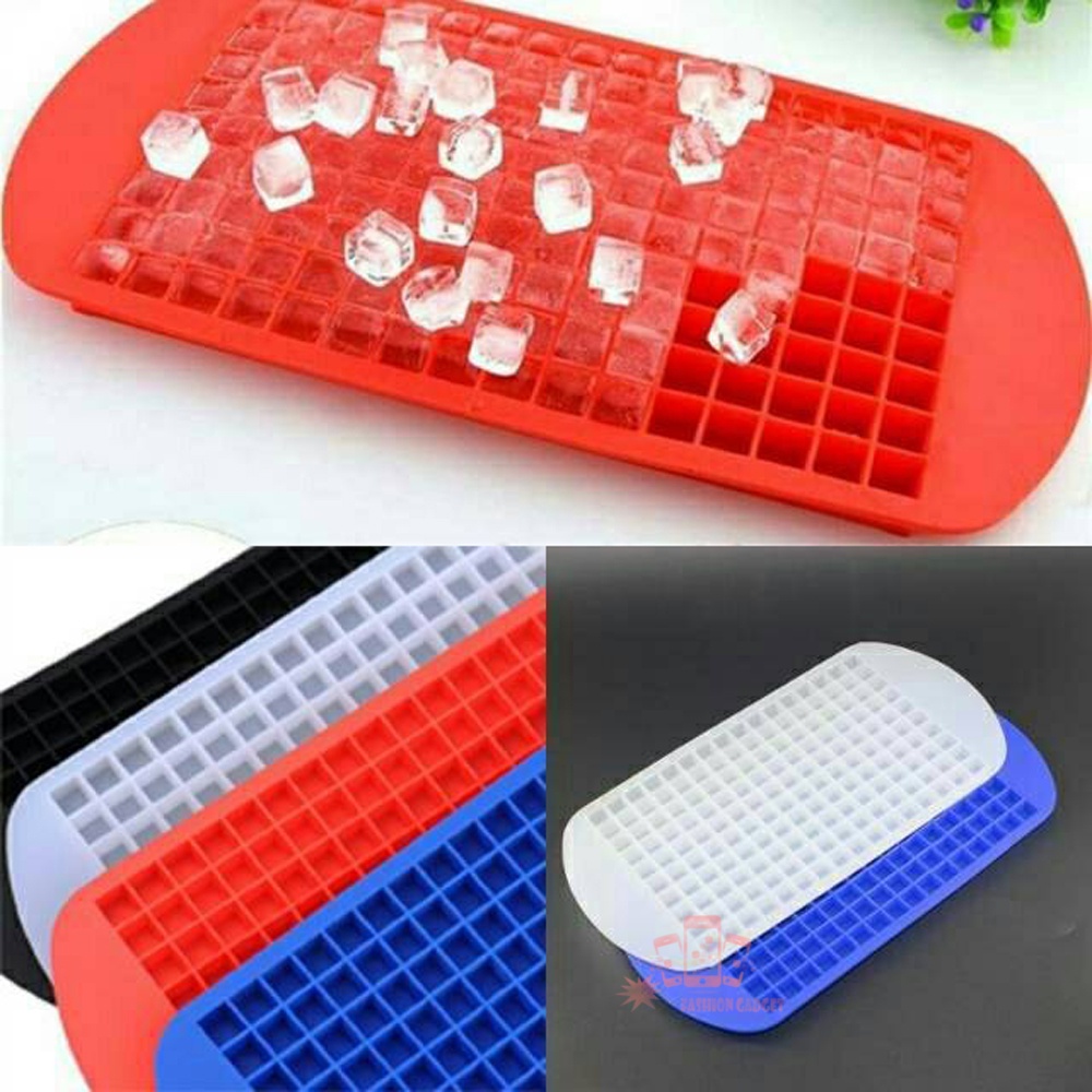 Cetakan Es Batu Kotak Mini 96 Kotak &amp; 160 Lubang Cetakan Es Batu Plastik Tray 160 Cube Anti Pecah Cetakan Es Batu Kubus Kotak Diamon Jelly Agar Ice Cube Tray