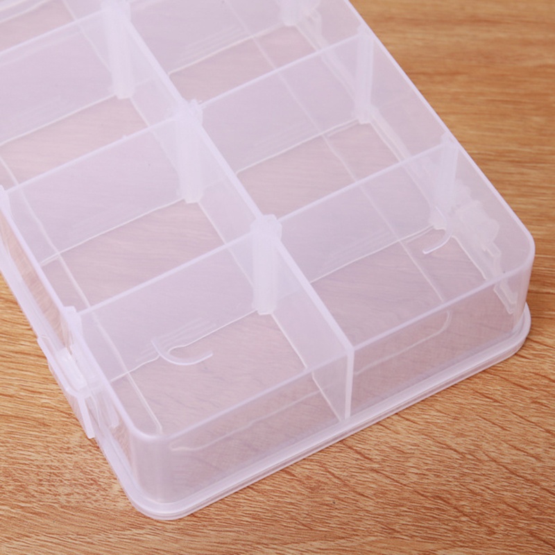 Gro Kotak Penyimpanan Perhiasan Manik Anting Organiser Kompartemen Storage Box Kotak Organiser Plastik Dengan 8sekat Adjustable