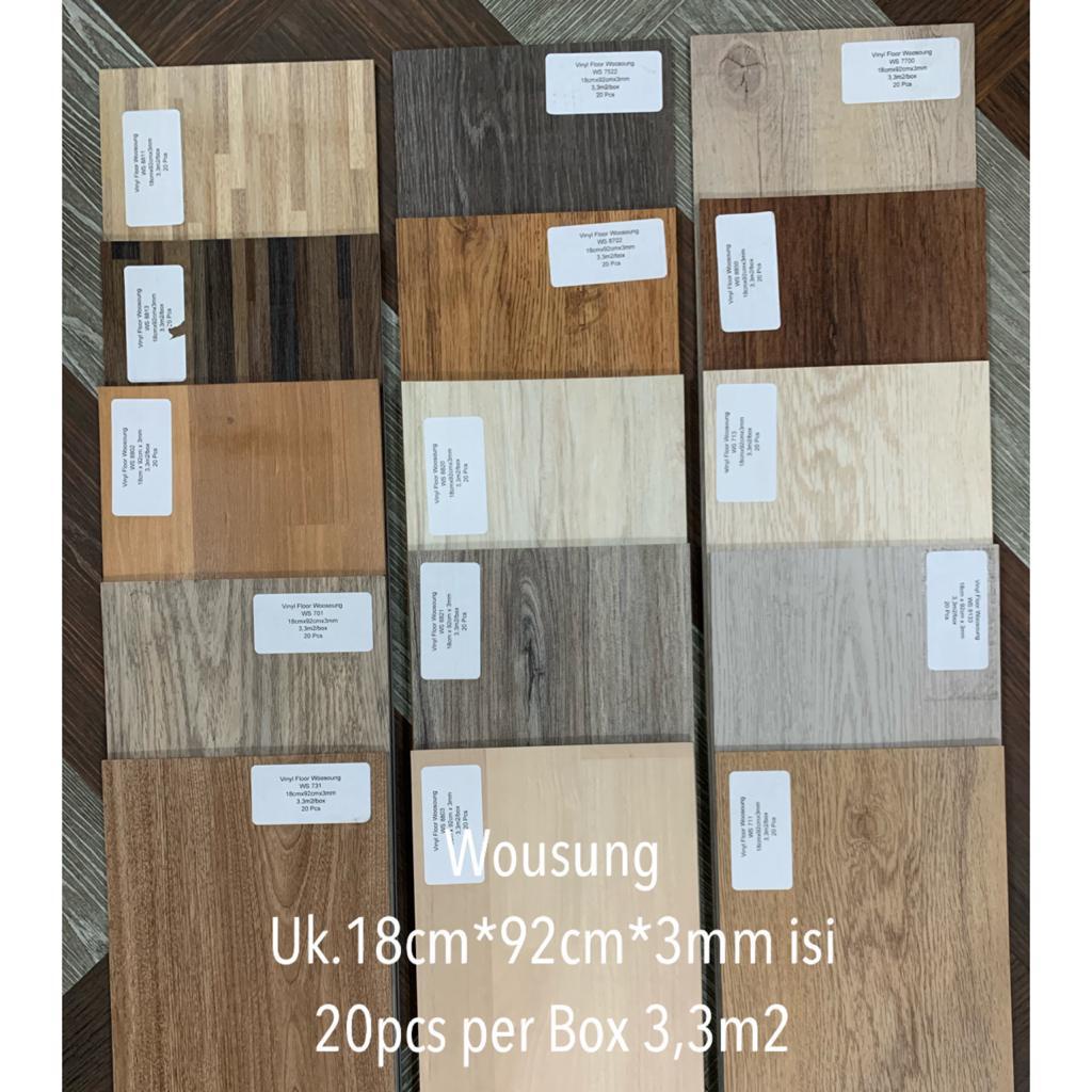 Vinyl Woosoung motif kayu tebal 3mm