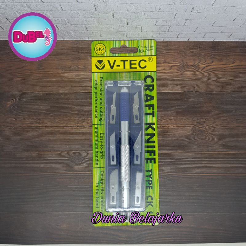 

Pisau Ukir Vtec / Kraft Knife Vtec CK 16 / Pen Cutter Vtec / 6 Jenis Mata Pisau