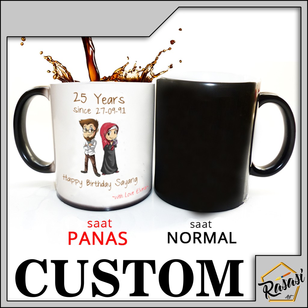 Mug Bunglon Magic Custom FREE DESAIN Shopee Indonesia Mug Bunglon Magic Custom FREE DESAIN Shopee Indonesia