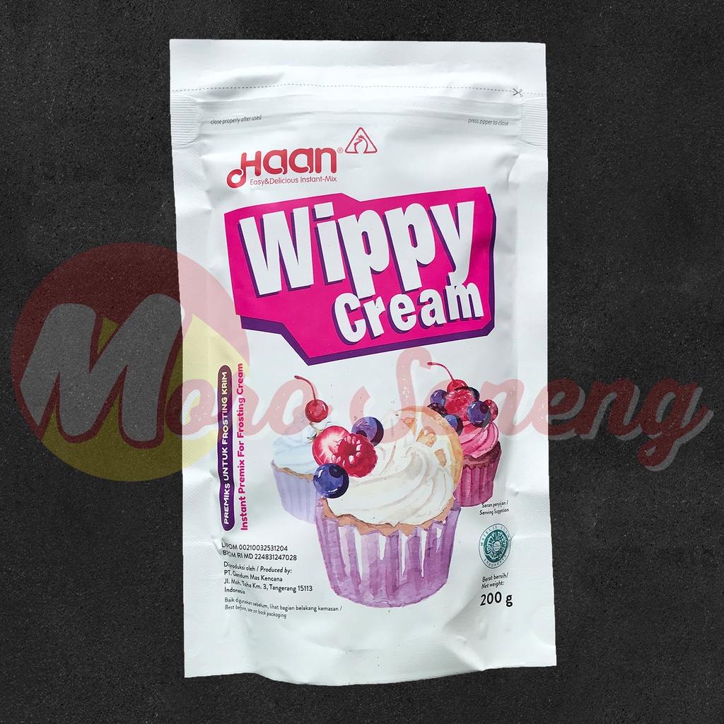 Tepung Instan / Pre-Mix Whipped Cream / Haan Wippy Cream Pouch