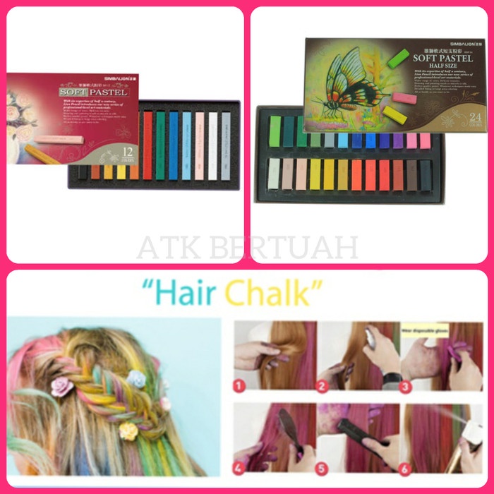 

SIMBALION SOFT PASTEL HAIR CHALK KAPUR WARNA RAMBUT - SP 12
