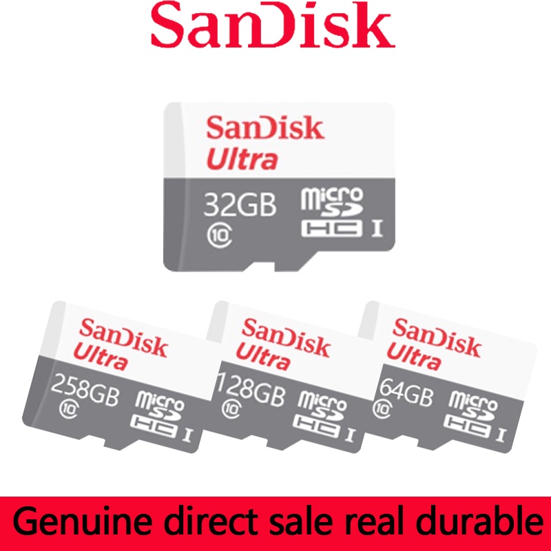 *Kartu Memori Card Sandisk Microsd 8GB/16GB/32GB/64GB/128GB/256GB/512GB GB 80mbps ,100Mbps,160Mbps,170Mbps Class 10 A1/ A2 Ultra/ Extreme Original TF Card-80mbps