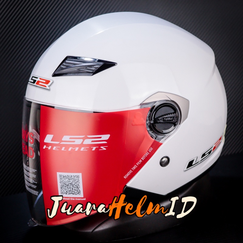 Jual LS2 HELM OF569 SCAPE SOLID / WHITE GLOSSY / HALF FACE | Shopee ...