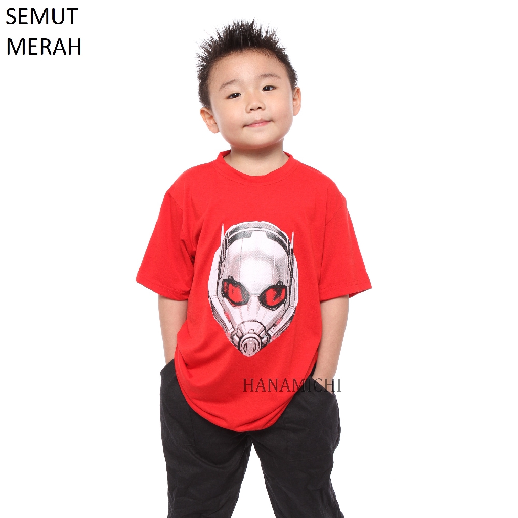 Hanamichi SEMUT Baju Kaos Anak Sablon Superhero