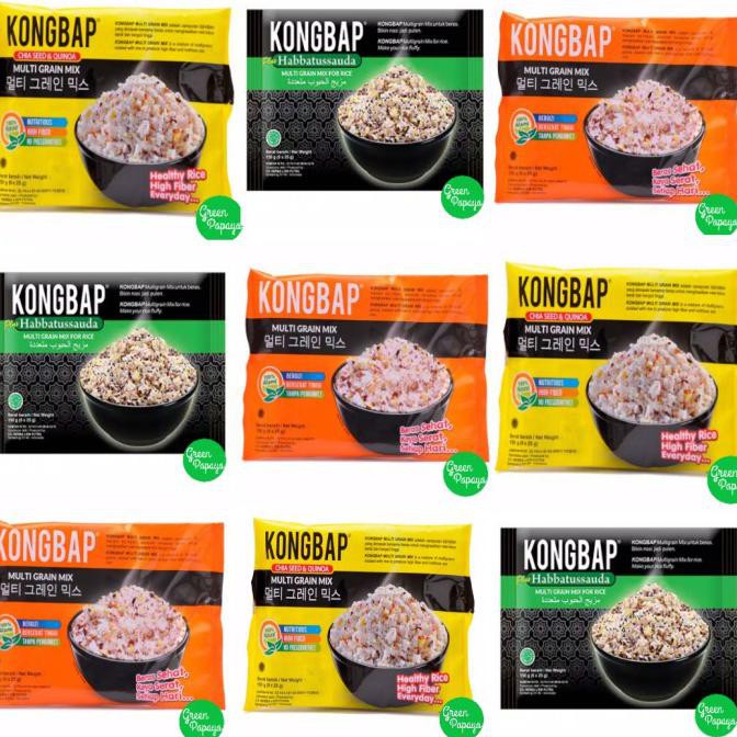 

BERAS- KONGBAP MULTI GRAIN MIX - HABBATUSSAUDA - 6 SACHET X 25G - CHIA SEED -UNGGULAN.