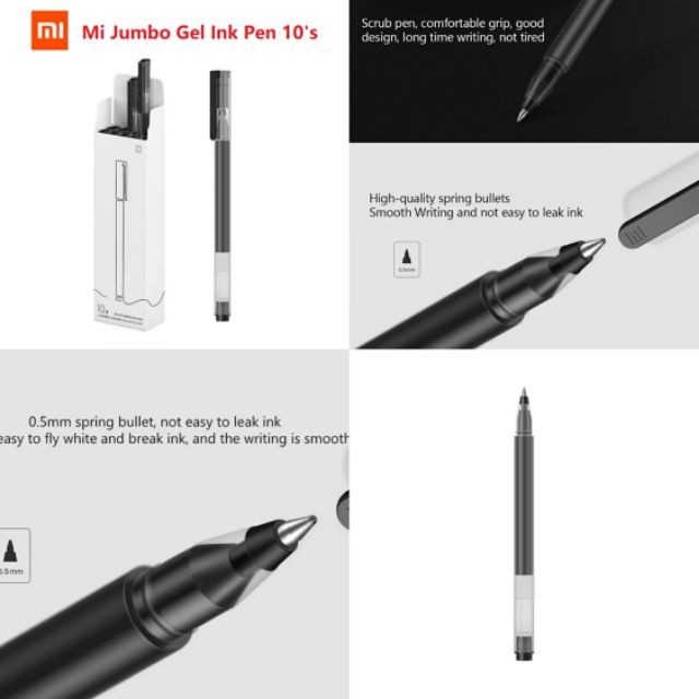 Mi Super High Capacity Gel Pen 10pcs - Pulpen Pena