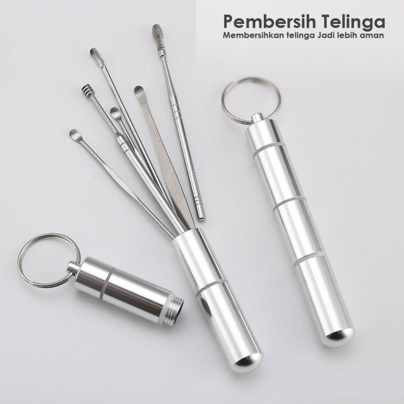 pembersih telinga stainless steel