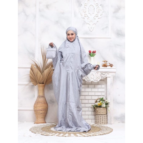 Mukena parasut (shafiyya lajur)/mukena parasut premium/mukena parasut travelling/mukena hadiah/muken