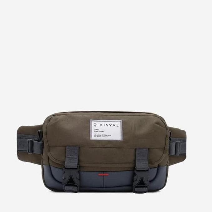 Tas Pinggang Waistbag VISVAL Waist Bag Flashpack Selempang Pria Cowok