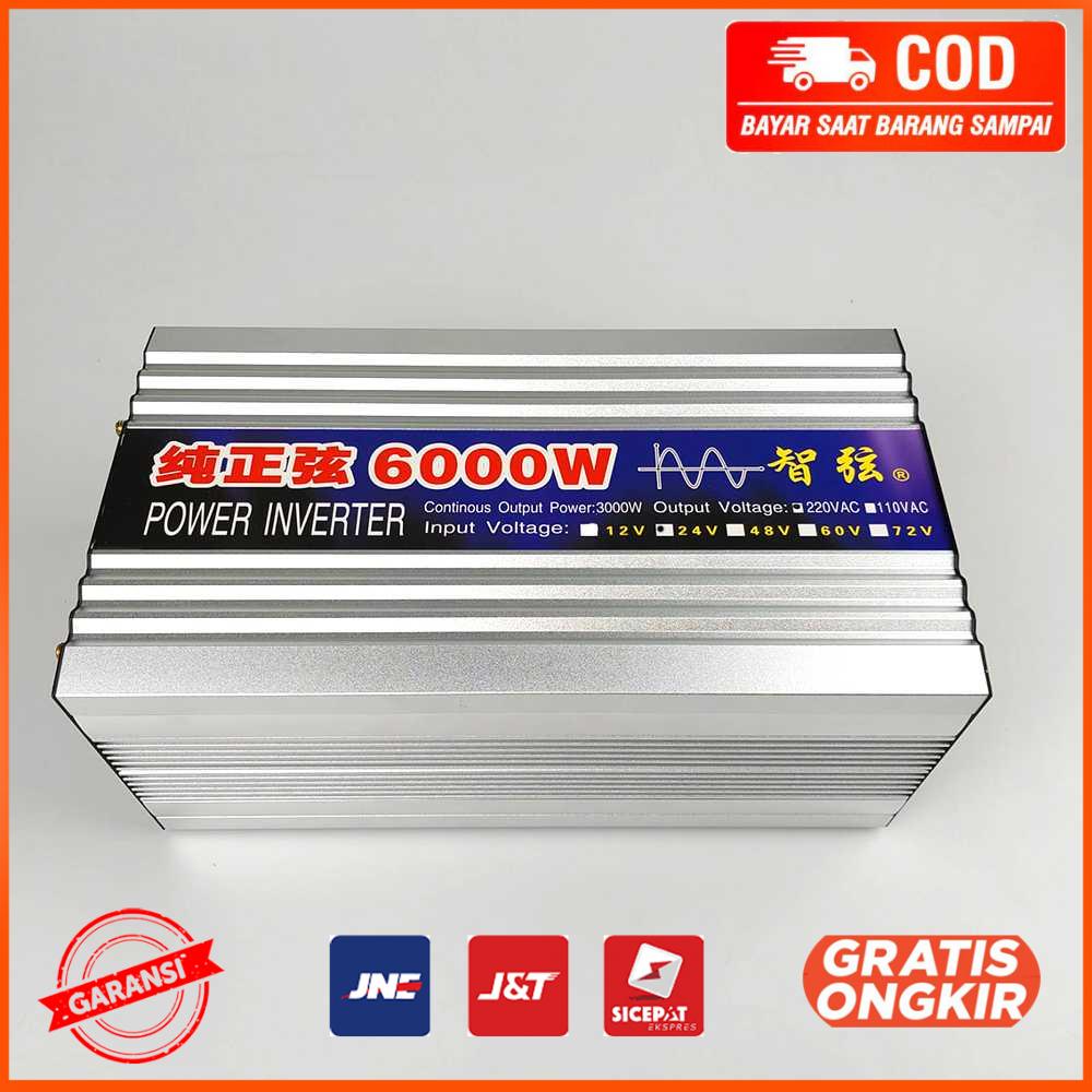 Pure Sine Wave Car Power Inverter DC 24V to AC 220V 6000W