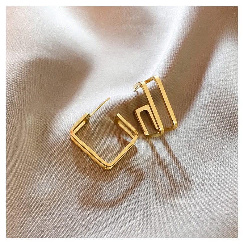 Anting Bentuk Geometris Bahan titanium steel