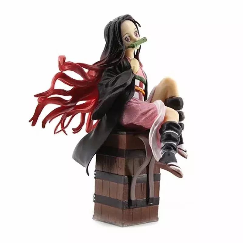 Figure Anime Kamado Nezuko Demon Slayer kimetsu No yaiba/Miniatur Pajangan Topper