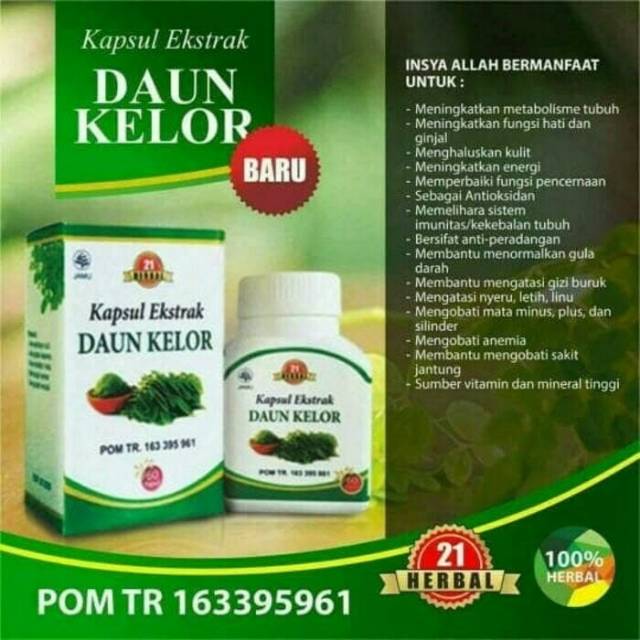 Kelorina 100 Kapsul Daun Kelor Harga Terbaru Mei 2021 Suplemen Herbal Antibodi Shopee Indonesia