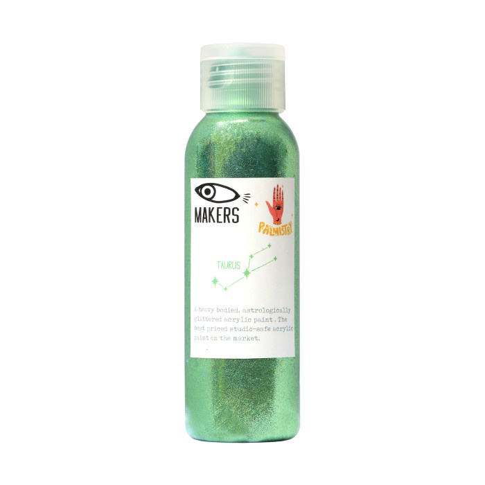 

MAKERS Green Acrylic Glitter Paint 100 ml TAURUS