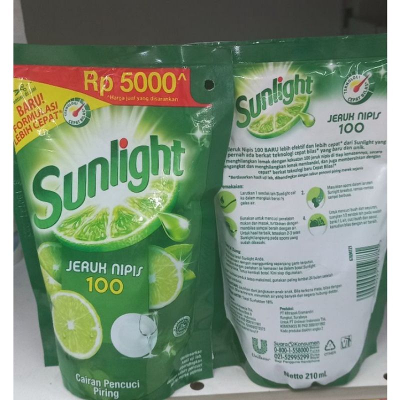 sunlight pencuci piring 210ml