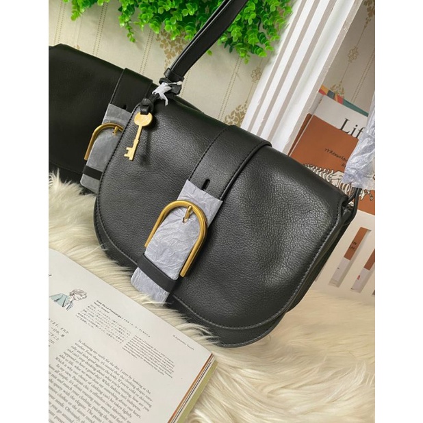 Fssl Wiley Saddle Black Crossbody