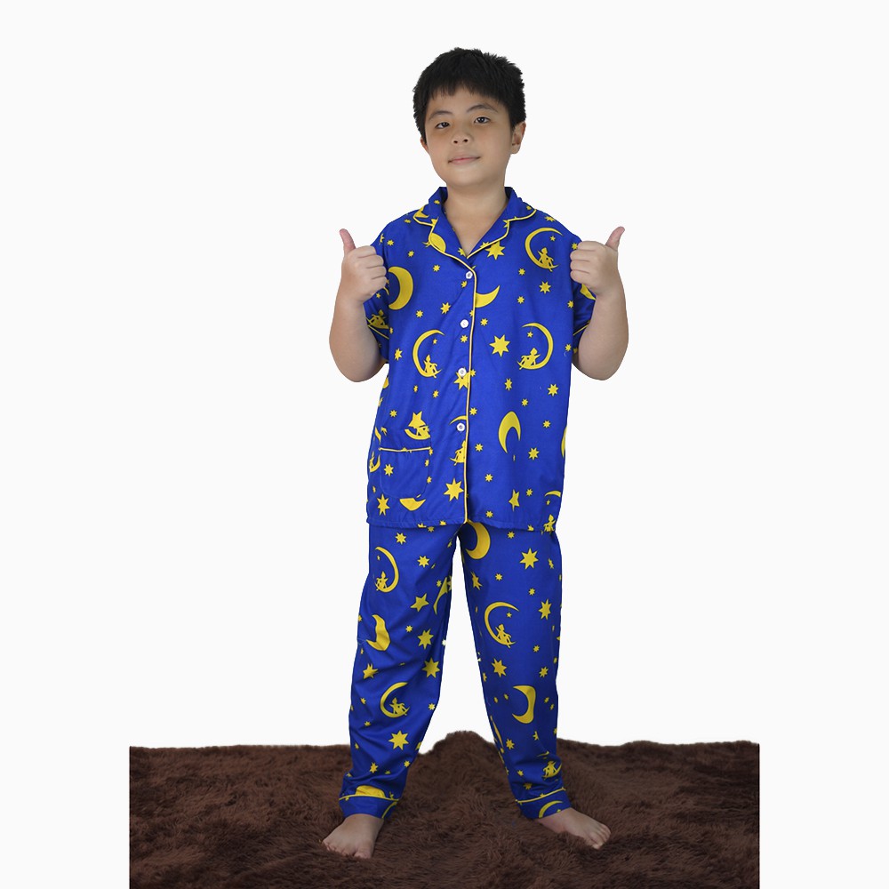 Stelan Piyama baju tidur anak lengan pendek celana panjang - XSHOP Shinobi