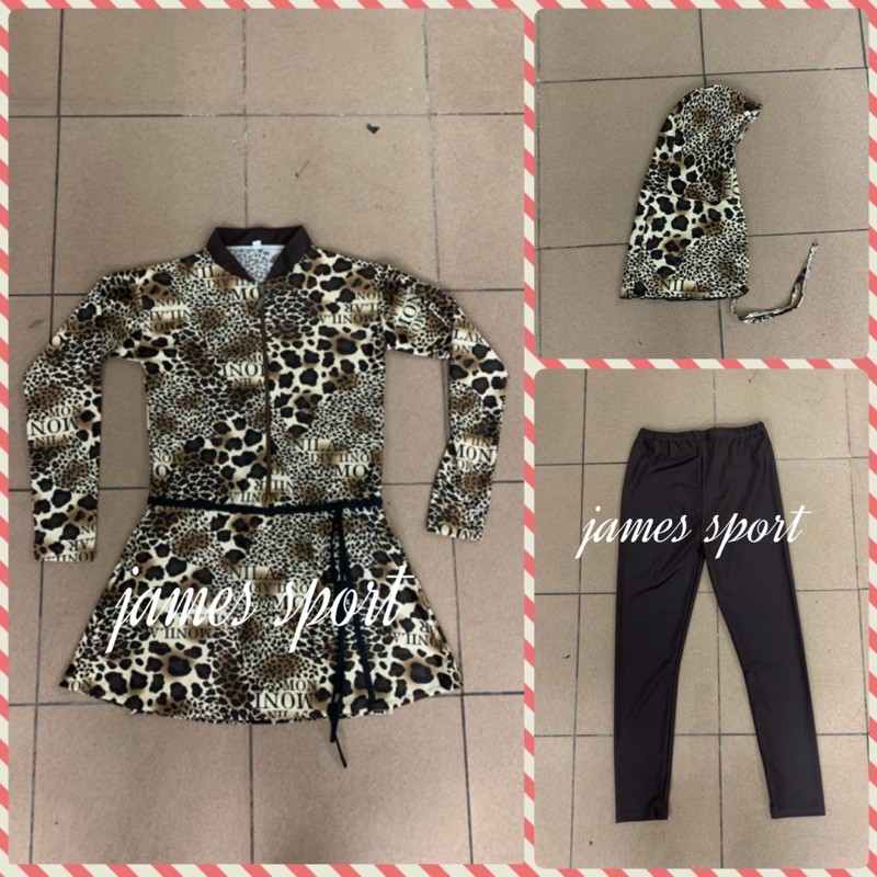 baju renang muslim dewasa hijab seri trio macan