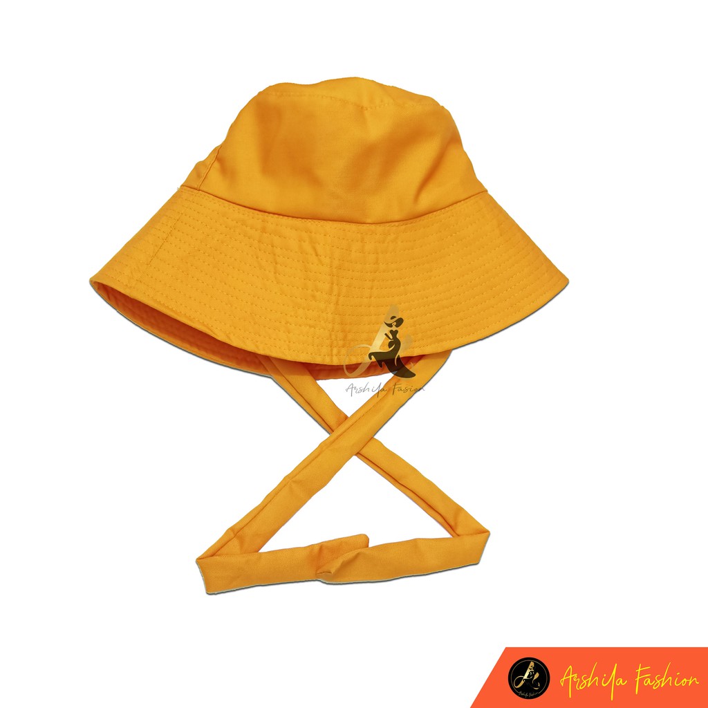 TOPI BUCKET WIDE BESAR TALI PANJANG / BUCKET SELEBGRAM