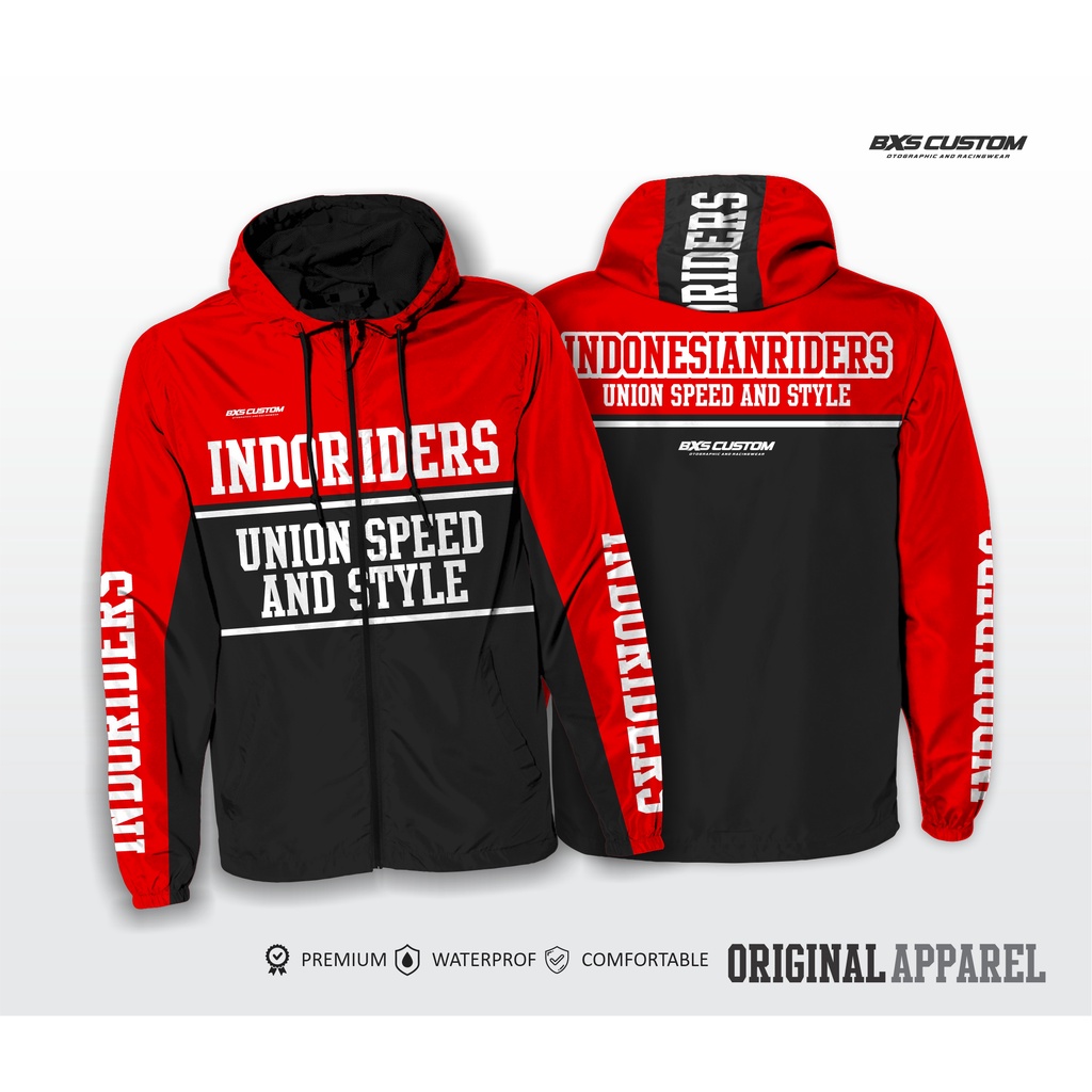[ORIGINAL] JAKET INDORIDERS JAKET TOURING WATERPROOF PREMIUM | HONDA YAMAHA KAWASAKI SUZUKI 2STROKE