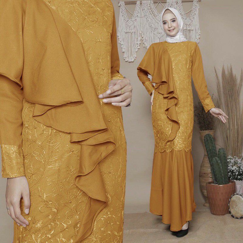 [MODEL BARU] GAMIS EISAH DUYUNG S-M , L, XL, XXL BRUKAT COUPLE IBU ANAK PREMIUM SERAGAM PESTA WISUDA REMAJA DEWASA