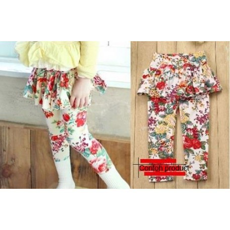 Celana Anak Perempuan / Skirt Legging Shabby Chic White