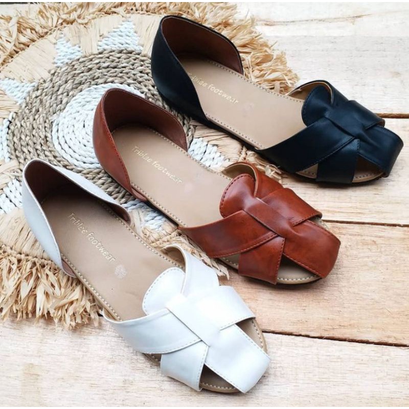 Triblee footwear - Sandal flat wanita homemade triblee footwear