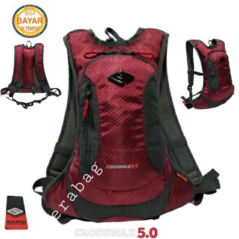 Blasted Tas Sepeda Ransel 200650 Maroon Backpack Mountain Riding Bicycle Outdoor Hiking Running