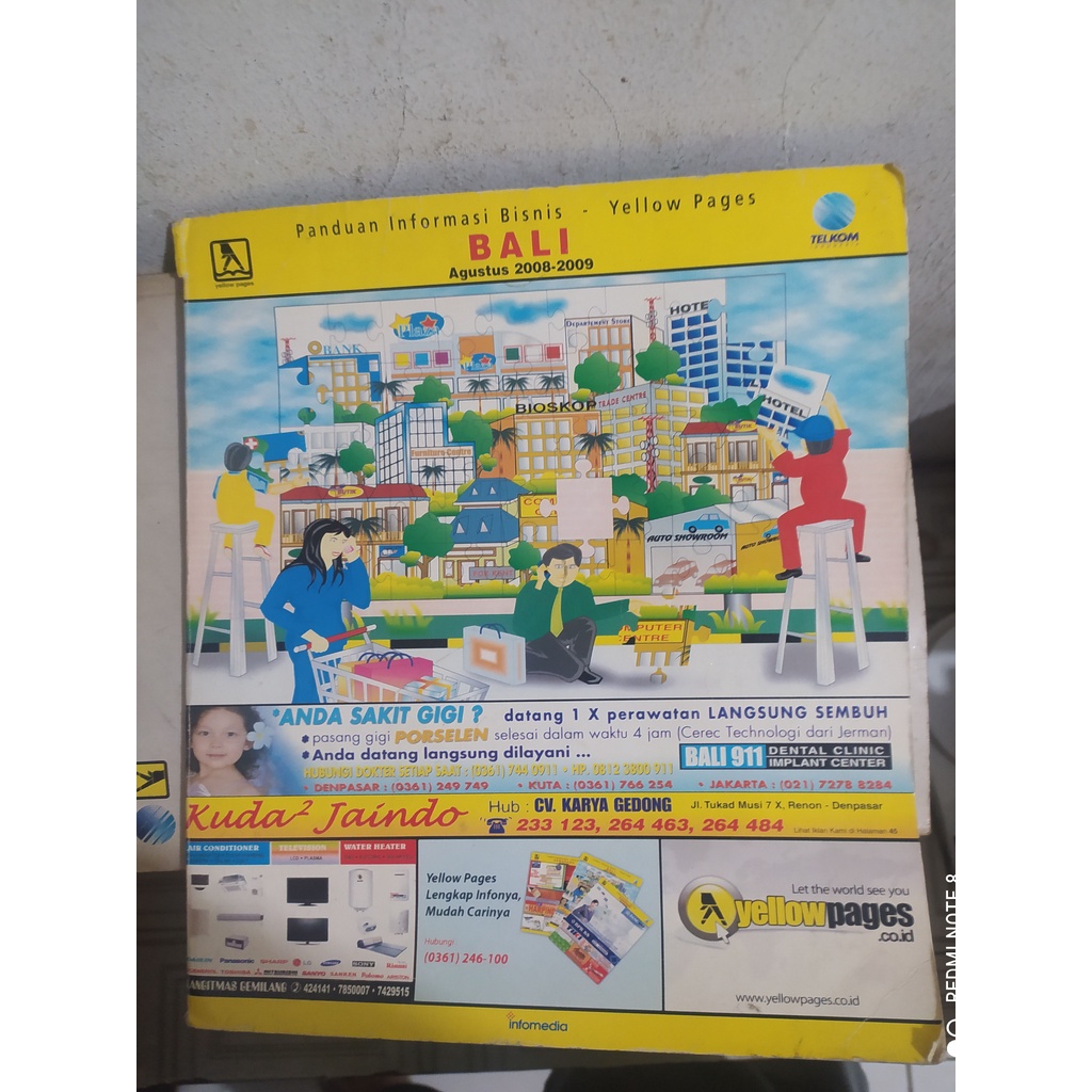 BUKU TELEPON/PETUNJUK TELEPON/YELLOW PAGES BALI 2008-2009