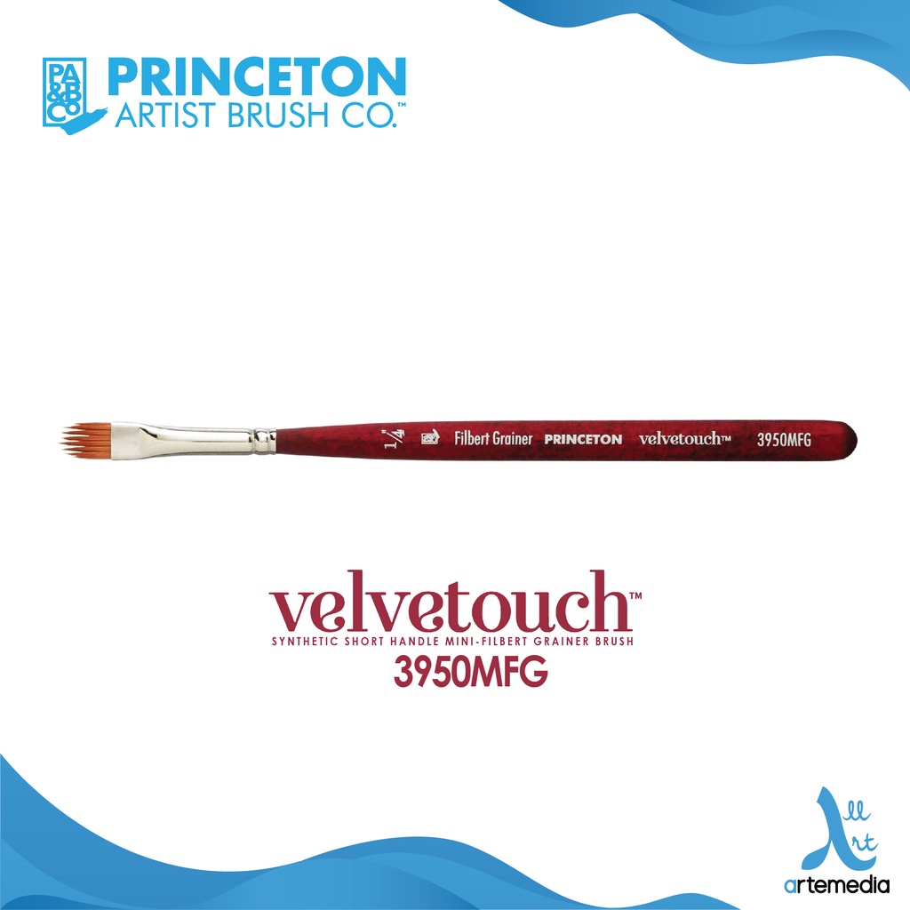 

Princeton Velvetouch 3950MFG Mini Filbert Grainer Synthetic Watercolor Brush Short Handle
