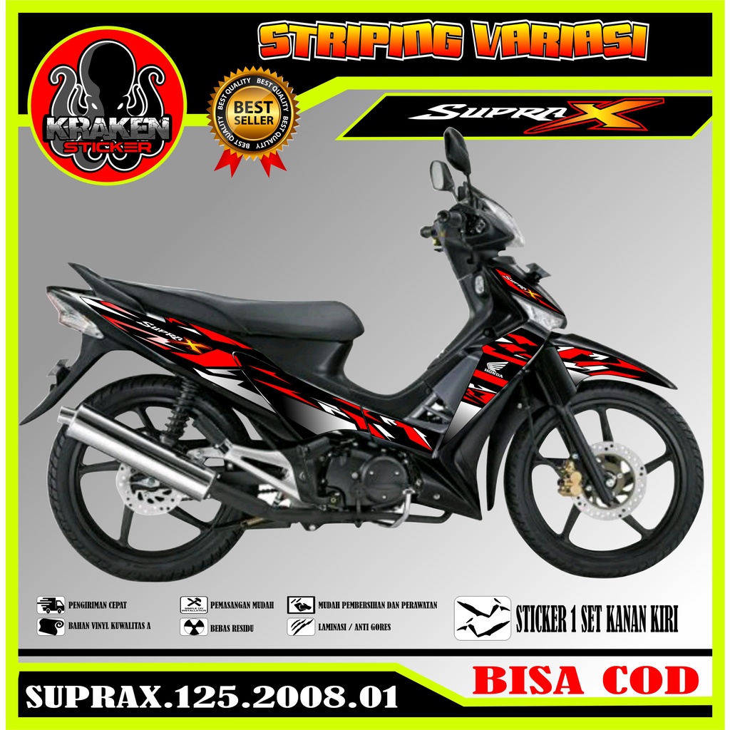 STRIPING SUPRA X 125 2008 STIKER SUPRA X 125 STICKER LIS LIST SUPRA X 125 2008 CODE 01