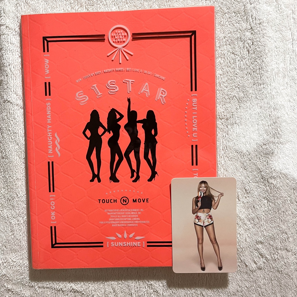 SISTAR TOUCH MY BODY ALBUM CD KPOP HYOLYN PHOTOCARD