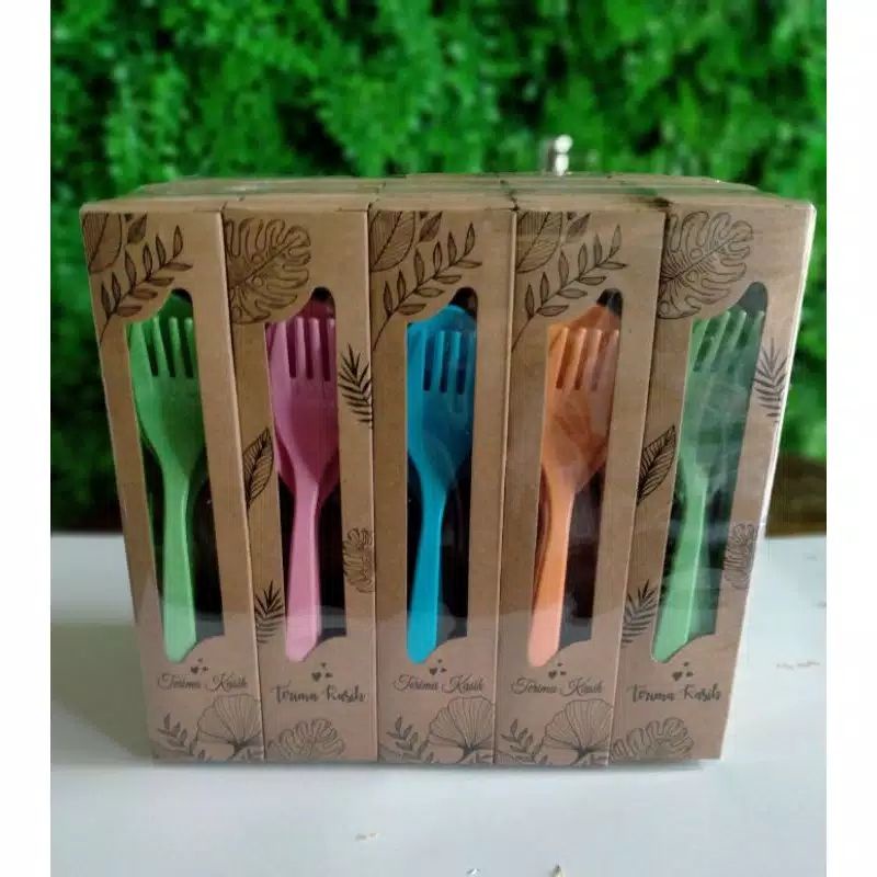 souvenir sendok garpu sumpit kemas box rustic