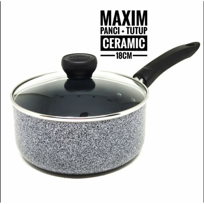 MAXIM NEOSTONE Sauce Pan Anti Lengket Marble Ceramic 18 cm - Sauce Pan 18 cm