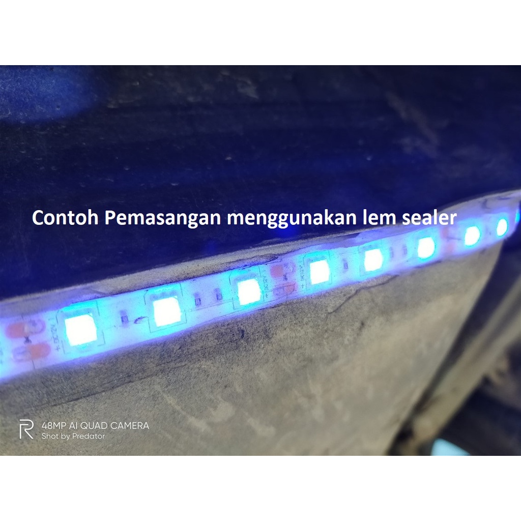 DIPAKAI TUKANG VARIASI LAMPU KOLONG BAWAH BODY MOBIL LED STRIP OUTDOOR ANTI AIR 12V 5M