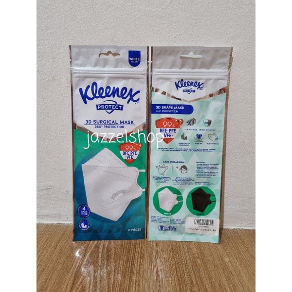 KLEENEX 3D surgical mask masker 4ply BFE PFE VFE sachet isi 2pcs