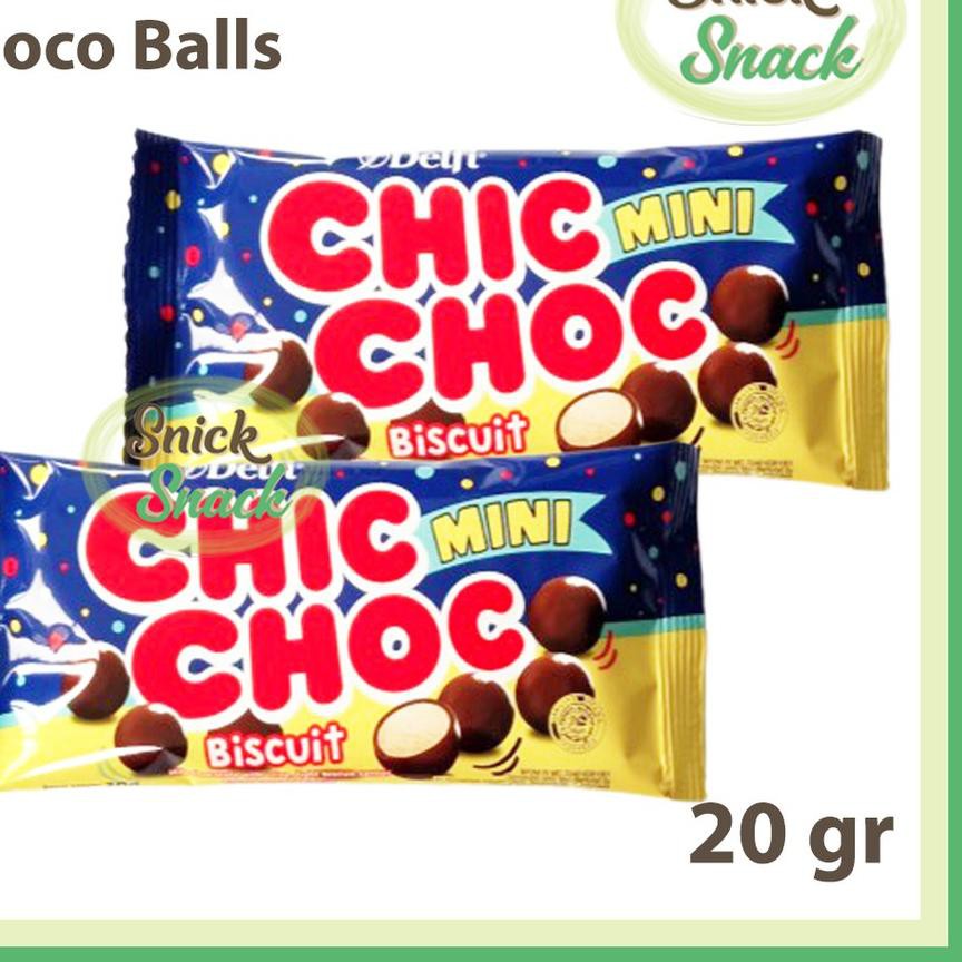 

BIG Promo Delfi Coklat Chic Choc Mini Choco Balls Biscuit 20 gr - Biskuit Bola Cokelat ✯❀❁