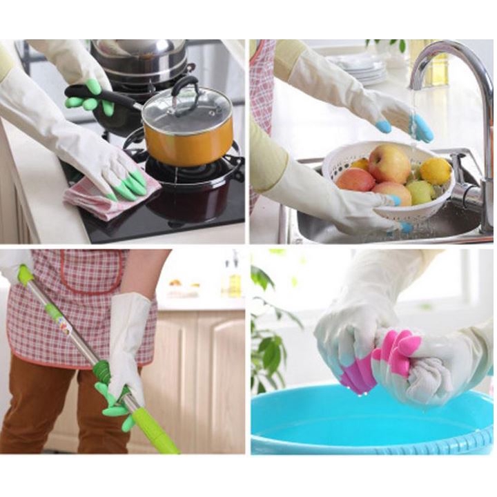 StarHome Sarung Tangan Cuci Piring Anti Licin - Sarung Tangan Berkebun Anti Slip - Gloves Latex