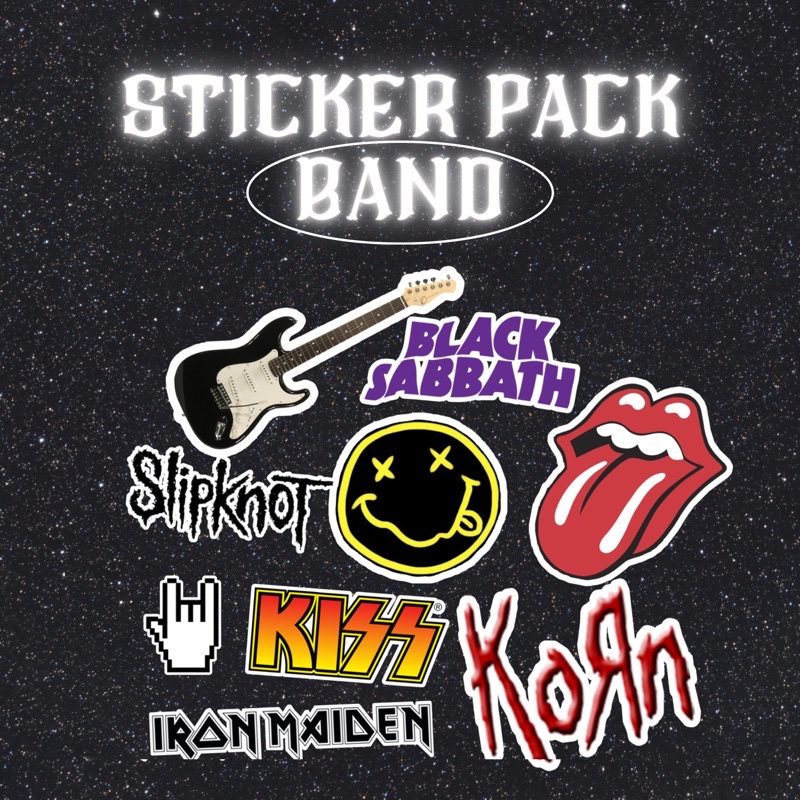 

STICKER PACK BAND musicians metal rock and roll stiker die cut (sudah dipotong) by 777stickers