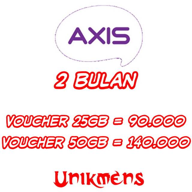 Voucher AXIS 25GB 50GB 2 BULAN All Jaringan
