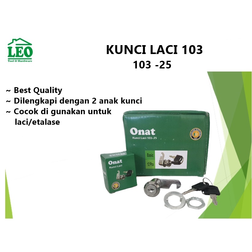 Cam Lock camlock Kunci Laci Lemari ONAT 103 - 25 mm