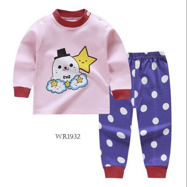 piyama anak import/ pajamas anak lucu/ piyama anak