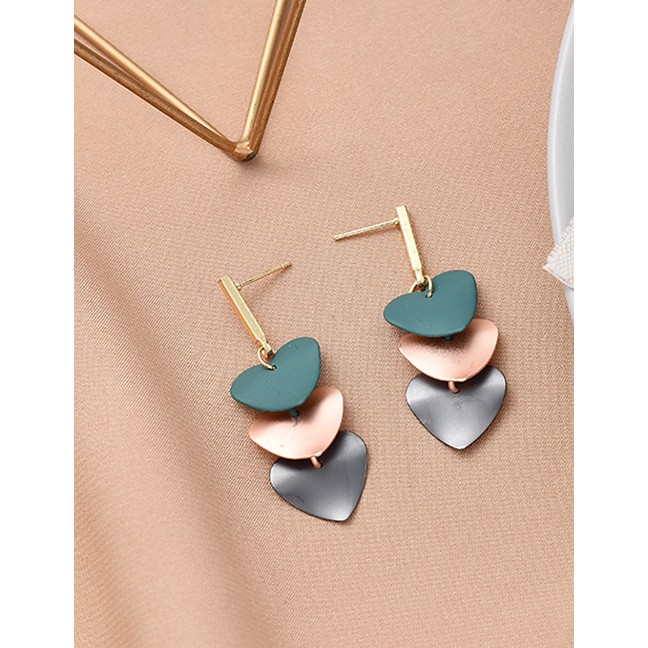 LRC Anting Tusuk Fashion Contrast Love Earrings D89668