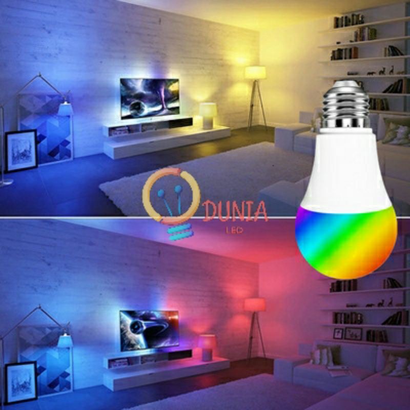 Lampu Bohlam LED RGB Plus Remote 9W / 12W fitting E27