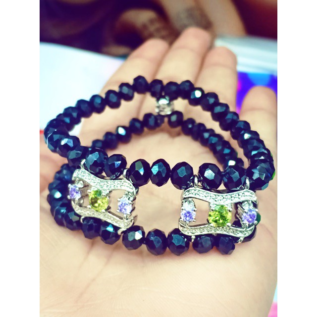 Gelang tangan lapis emas putih